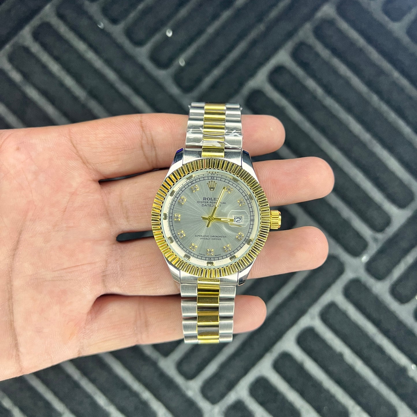 Rolex Date Just - Two Tone Silver