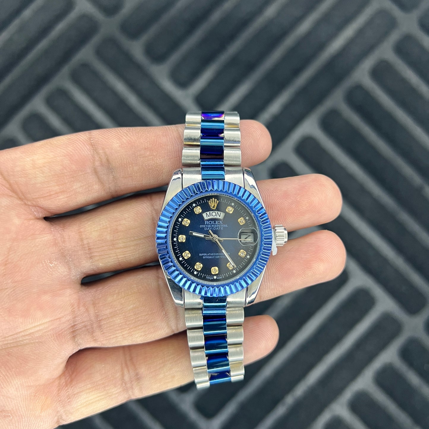 Rolex Ladies Day-Date Two Tone Blue
