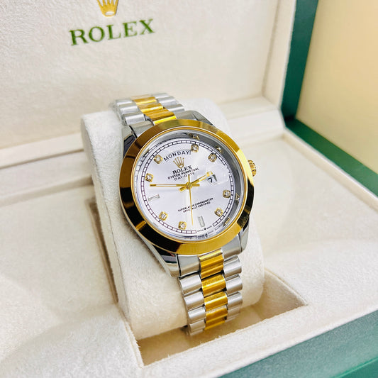 Rolex Day-Date - Two Tone Silver