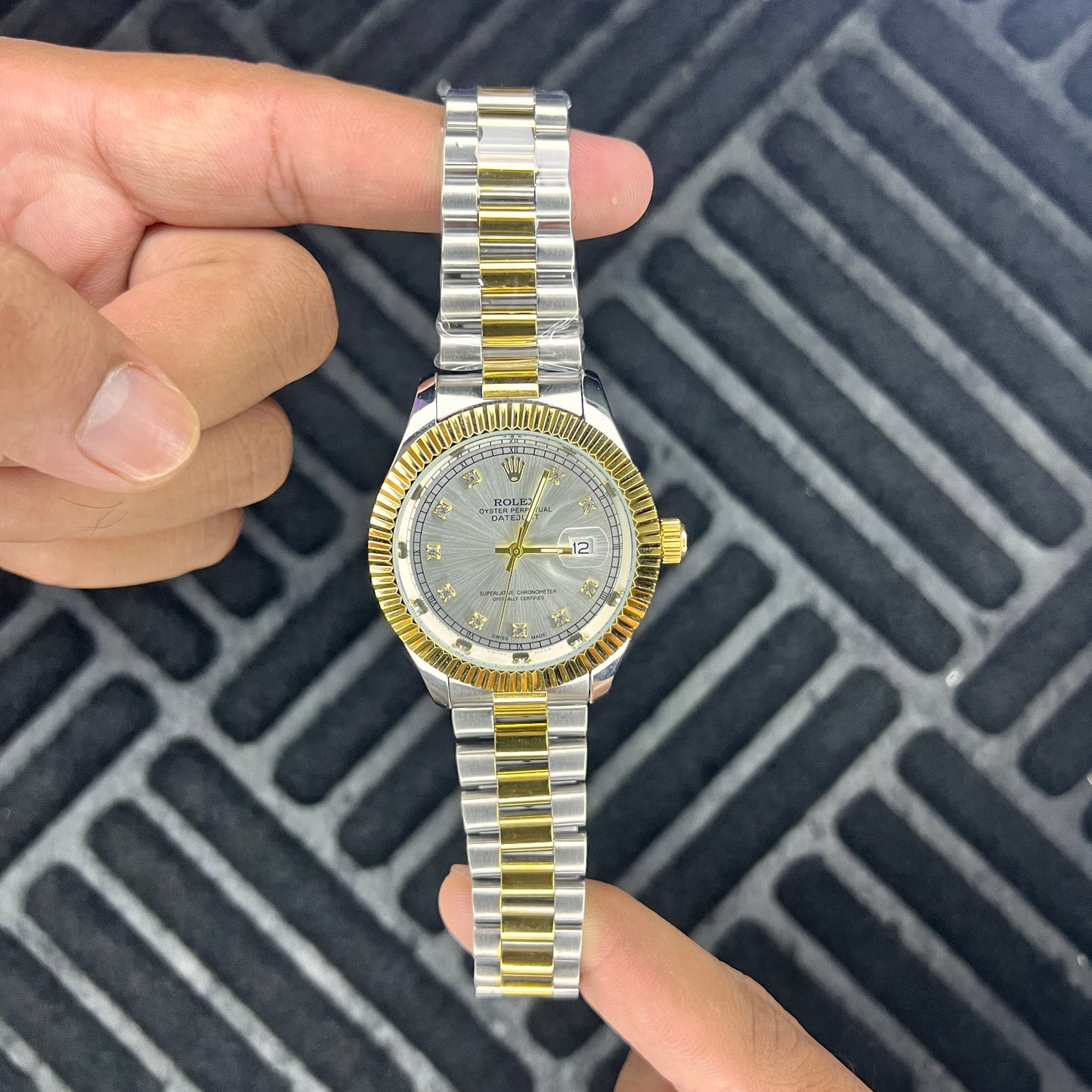 Rolex Date Just - Two Tone Silver