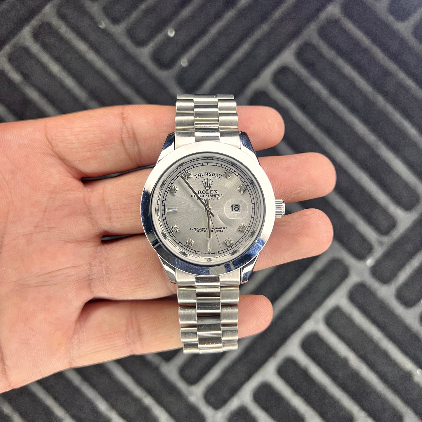 Rolex Day-Date - Silver White