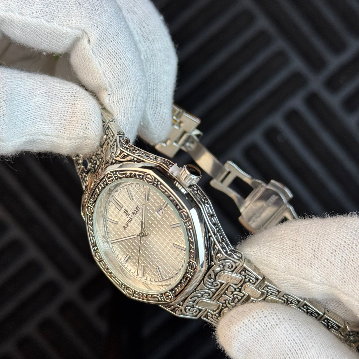 AP Engraved luxury watch