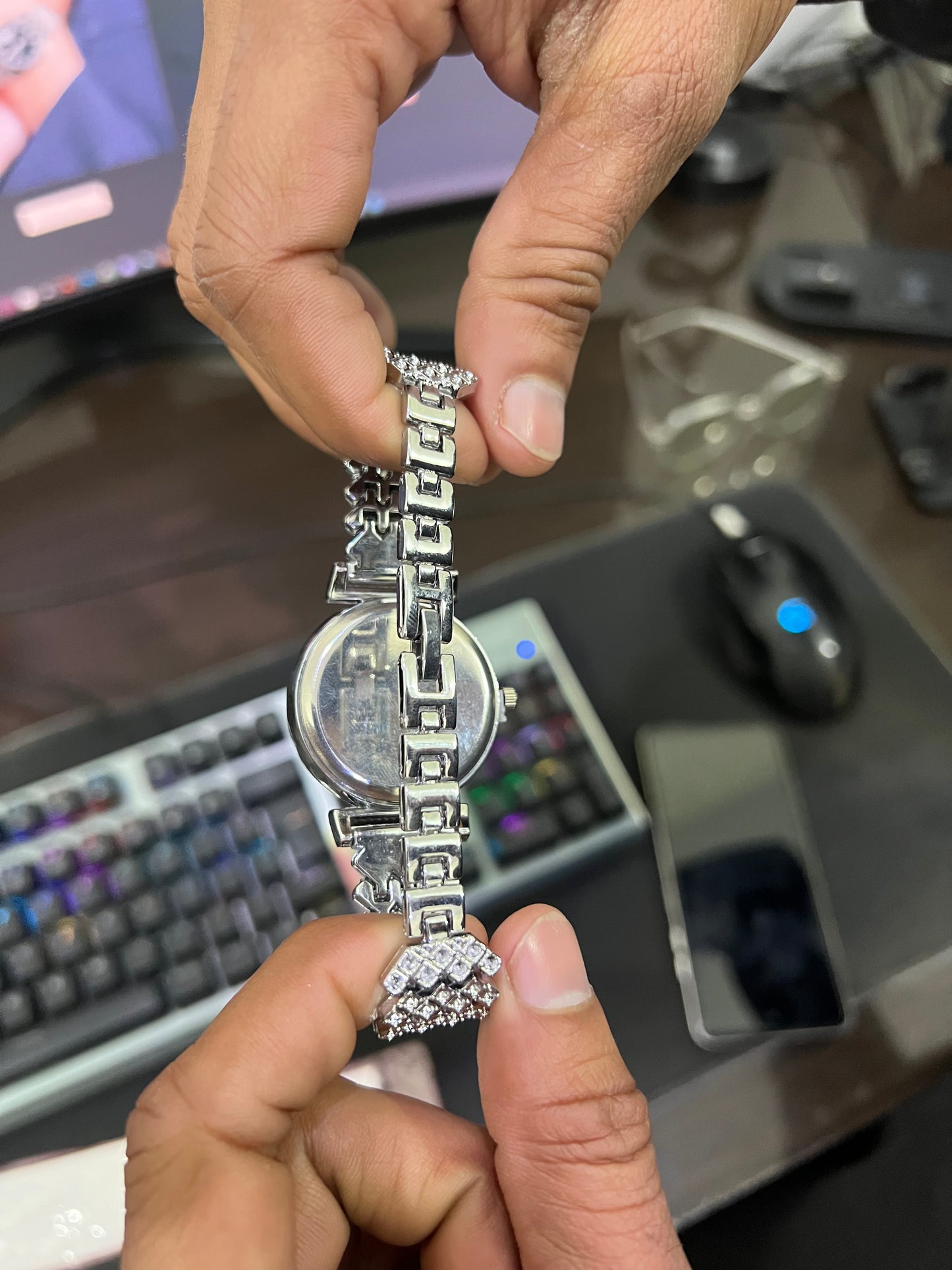 Ladies - Oraga - Iced Out White