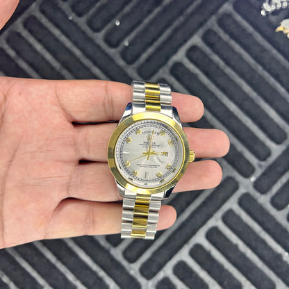 Rolex Day-Date - Two Tone Silver