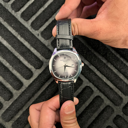 Patek Philippe -Geneve Belt - Silver Black Gray