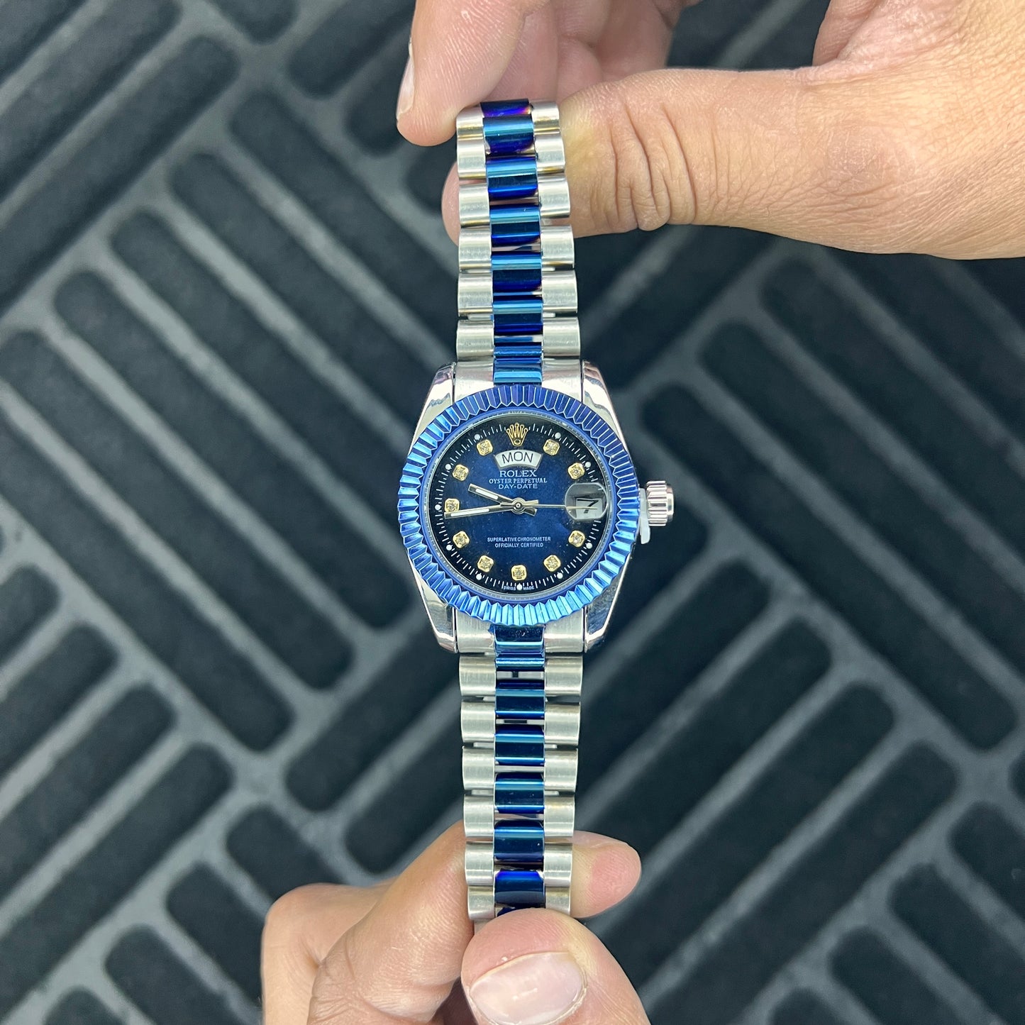 Rolex Ladies Day-Date Two Tone Blue