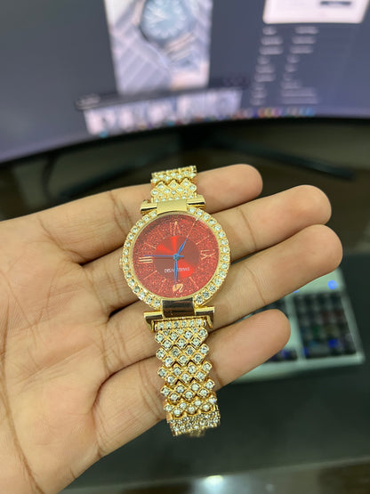 Ladies - Diamond Gold - Red