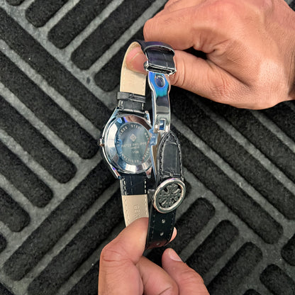 Patek Philippe -Geneve Belt - Silver Black Gray