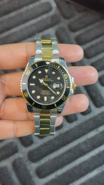 Rolex Submariner Date Two Tone Black